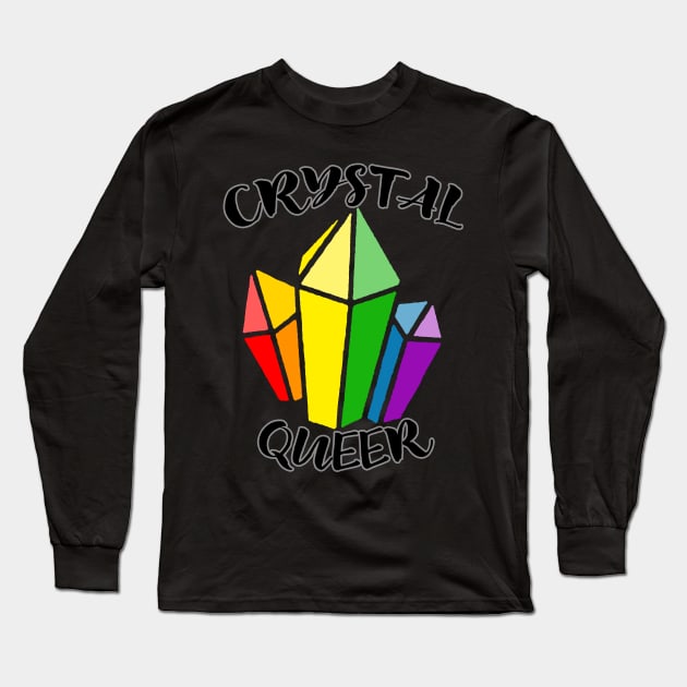 Crystal Queer Logo Shirt Long Sleeve T-Shirt by CrystalQueerClothing